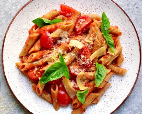 Order Tomato, Garlic, & Basil Mostaccioli food online from The Pasta Brothers store, Rancho Palos Verdes on bringmethat.com