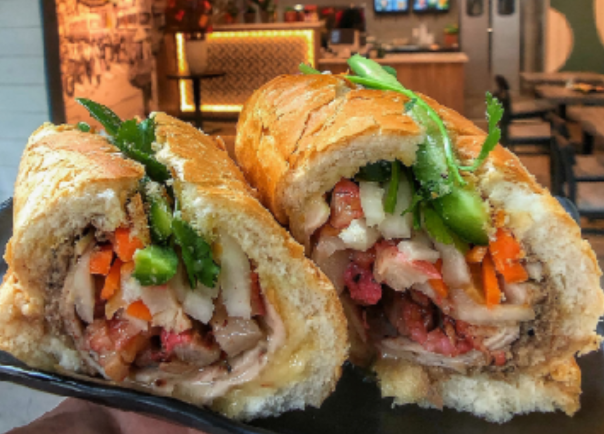 Order Pork Belly Banh Mi food online from Lantern Vietnamese Cafe store, Rancho Cucamonga on bringmethat.com