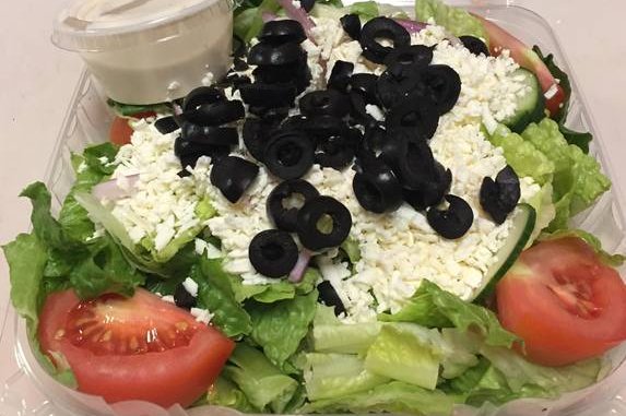 Order **Greek Salad food online from Pizza Queen store, Providence on bringmethat.com