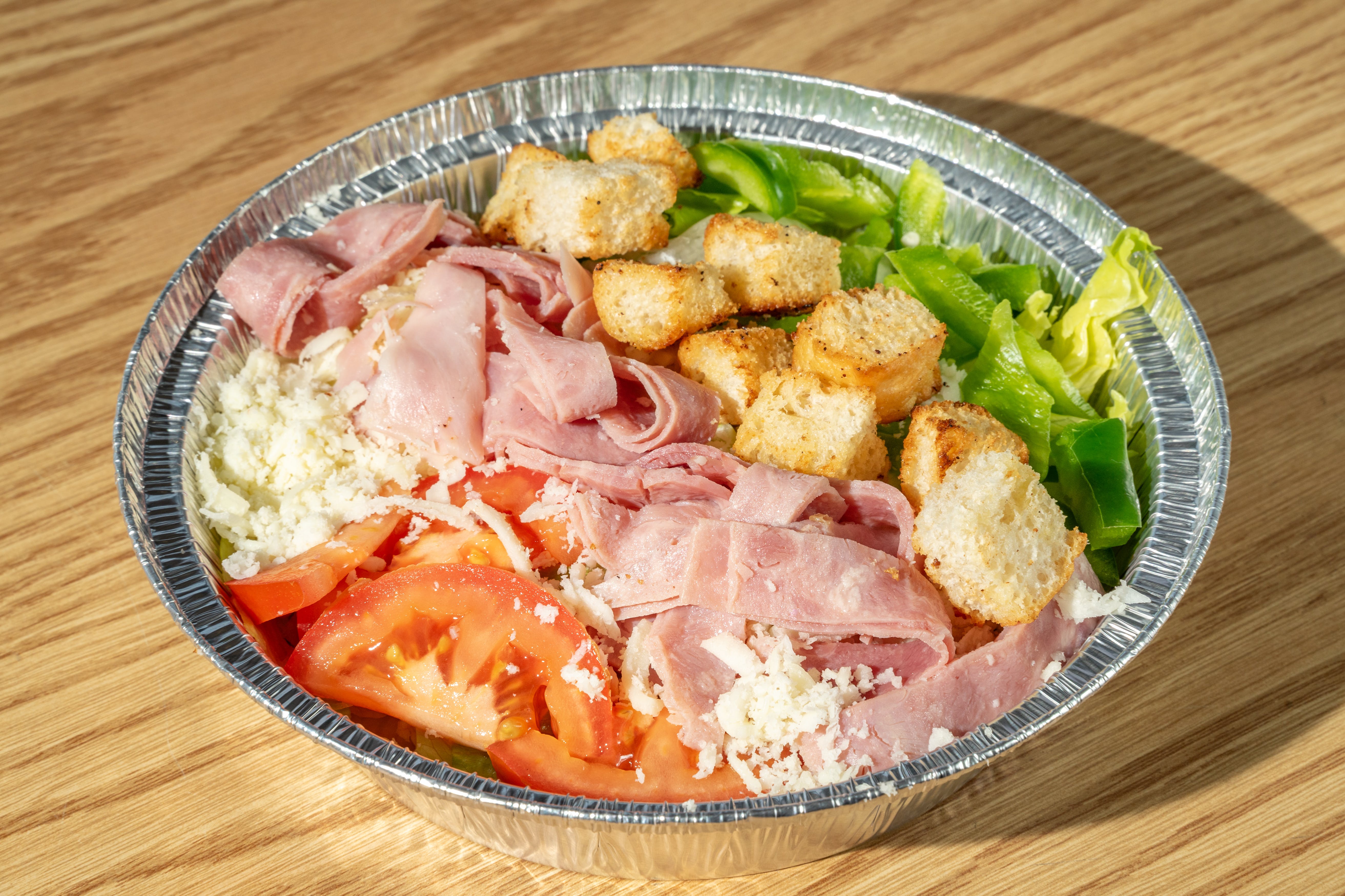 Order Chef's Salad - Small food online from Rockyanos Pizza store, Dallas on bringmethat.com