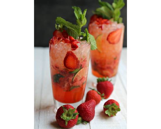 Order Strawberry Mockjito food online from Happy Tea Cafe store, La Quinta on bringmethat.com