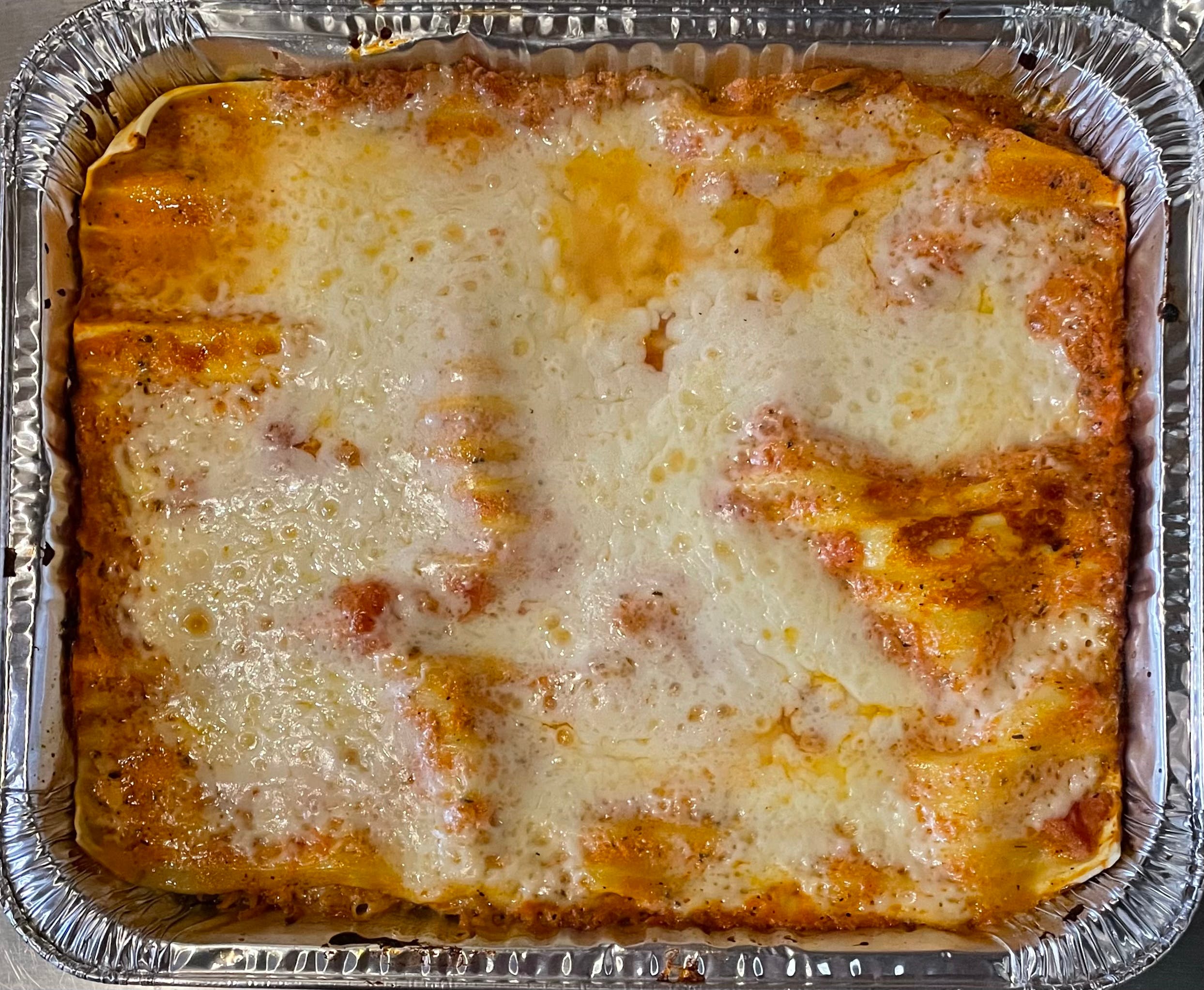 Order Veggie Lasagna Catering - Half Tray (Serves 8-10 People) food online from Brooklyn Pizza & Pasta store, Cincinnati on bringmethat.com