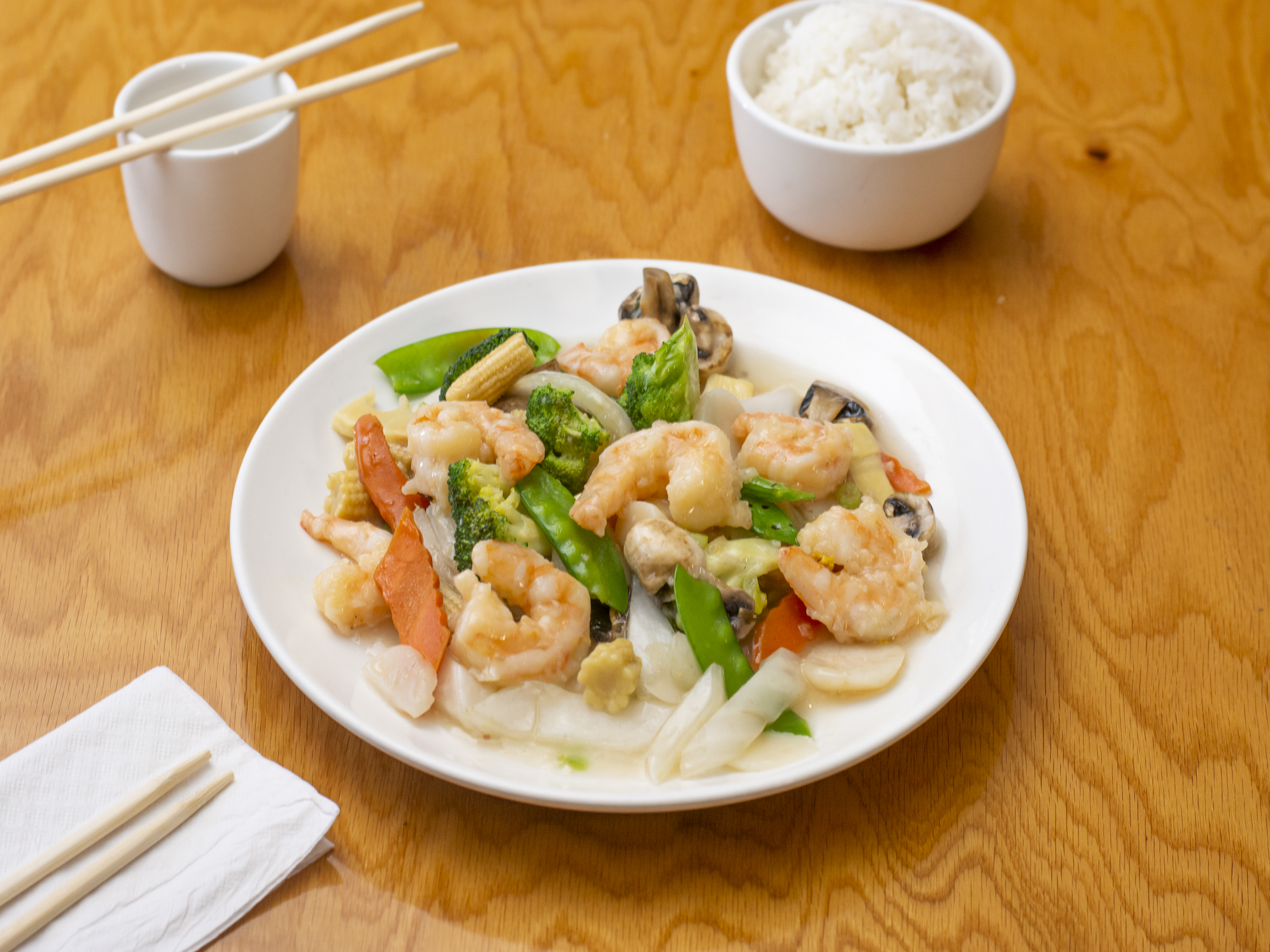 Order Shrimp with Garden Vegetables food online from Ministop Chinese Restaurant store, Kennesaw on bringmethat.com