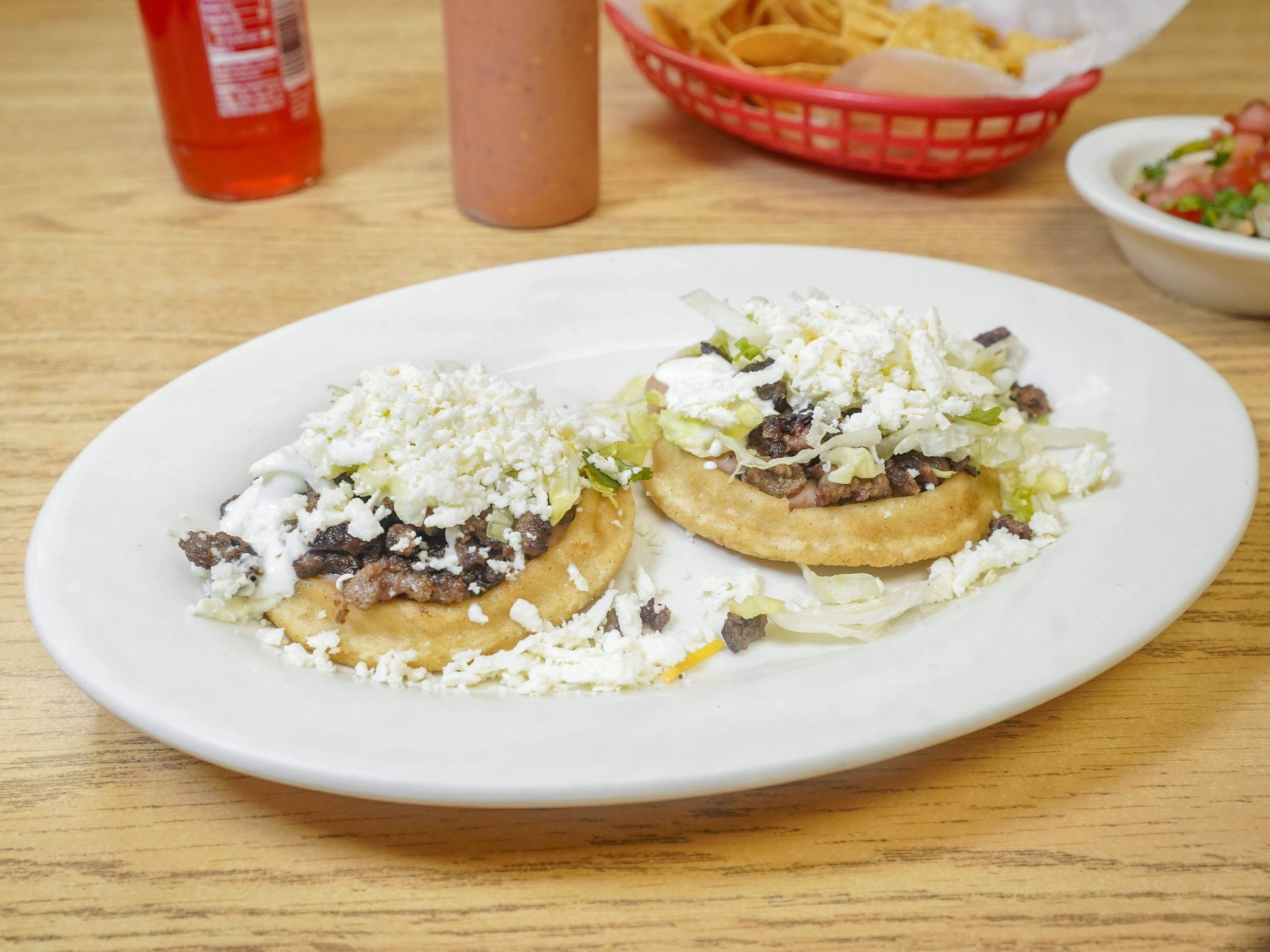 Order Ground Beef Sope food online from La Casita Mexican store, Green Cove Springs on bringmethat.com