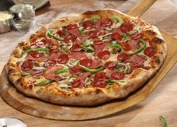 Order Johnny’s Deluxe Pizza - Medium 12'' food online from Johnny Pizza store, Marietta on bringmethat.com