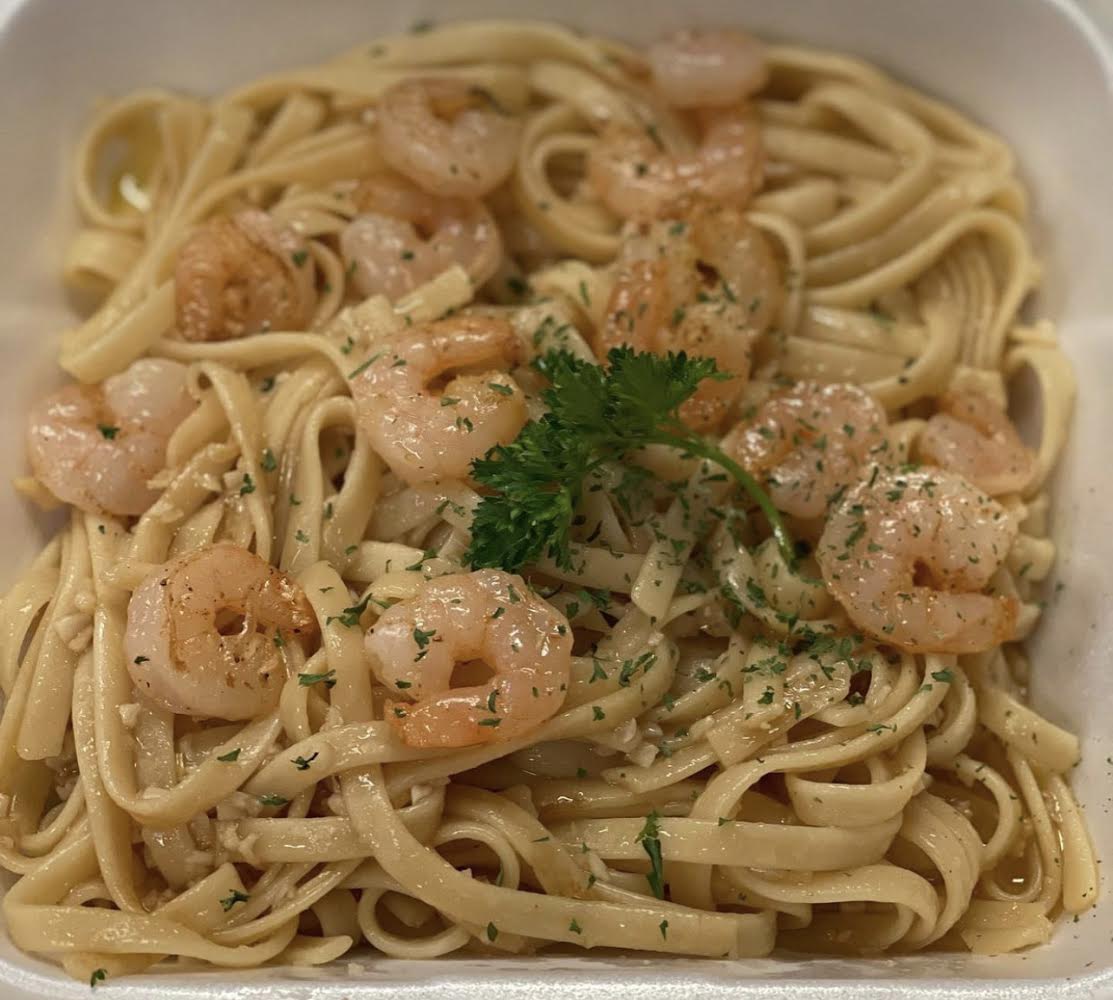 Order Garlic Noodles and Shrimp food online from Solid Rock Cafe store, Antioch on bringmethat.com