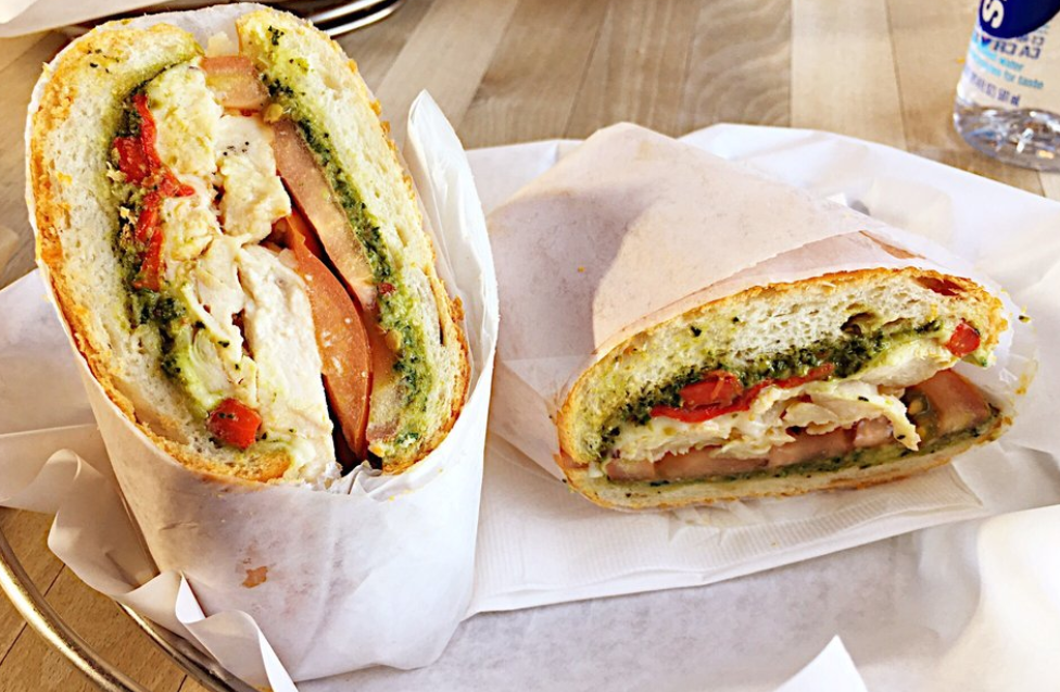Order Pesto Chicken Sandwich food online from Float Coffee Shop store, Los Angeles on bringmethat.com