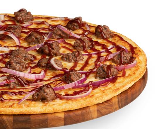 Order Impossible Beef BBQ Pizza Medium food online from Pizza Guys store, Cameron Park on bringmethat.com