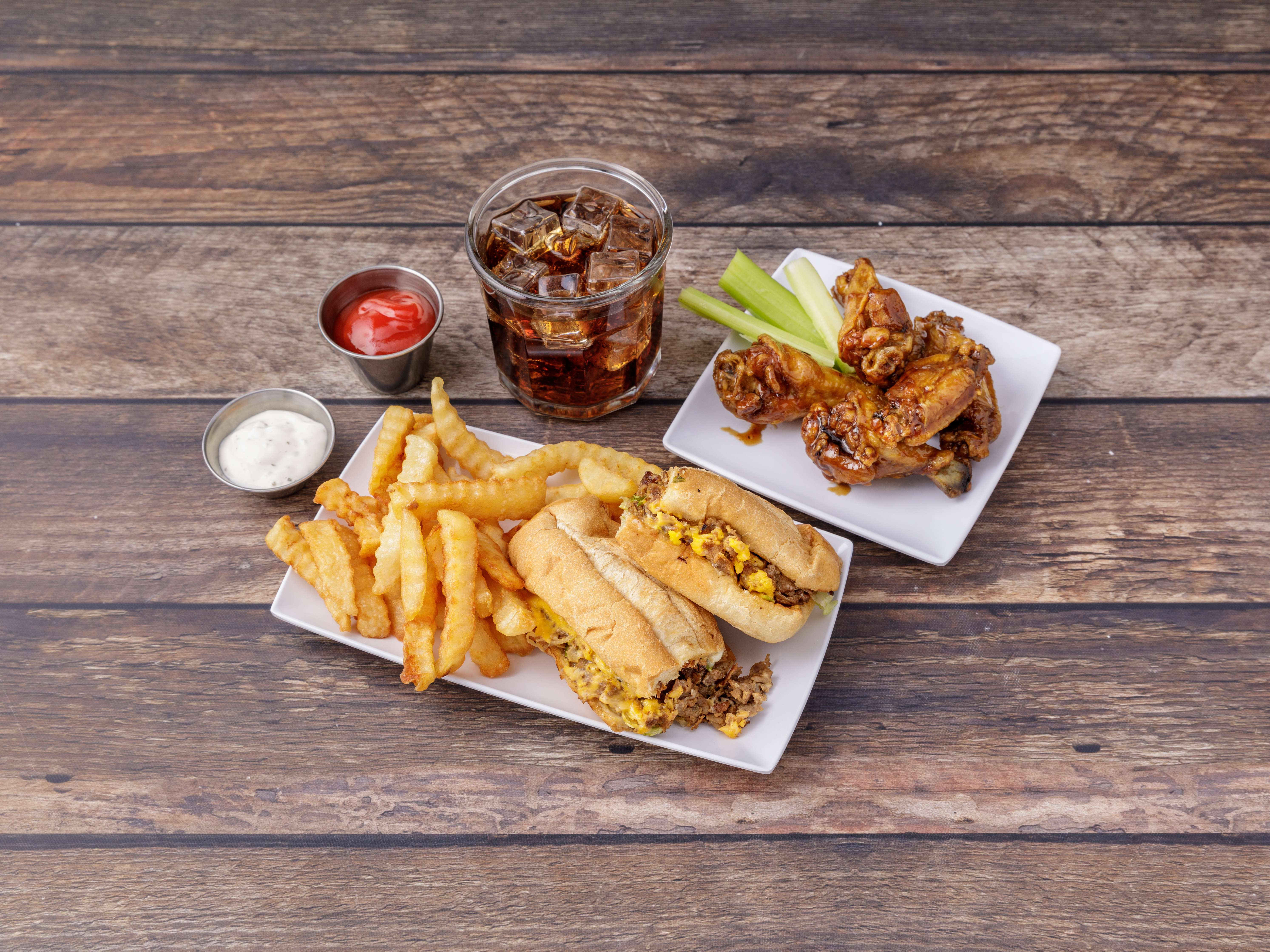 Order Philly and 5 Piece Wings Combo food online from America Best Wings store, Richmond on bringmethat.com