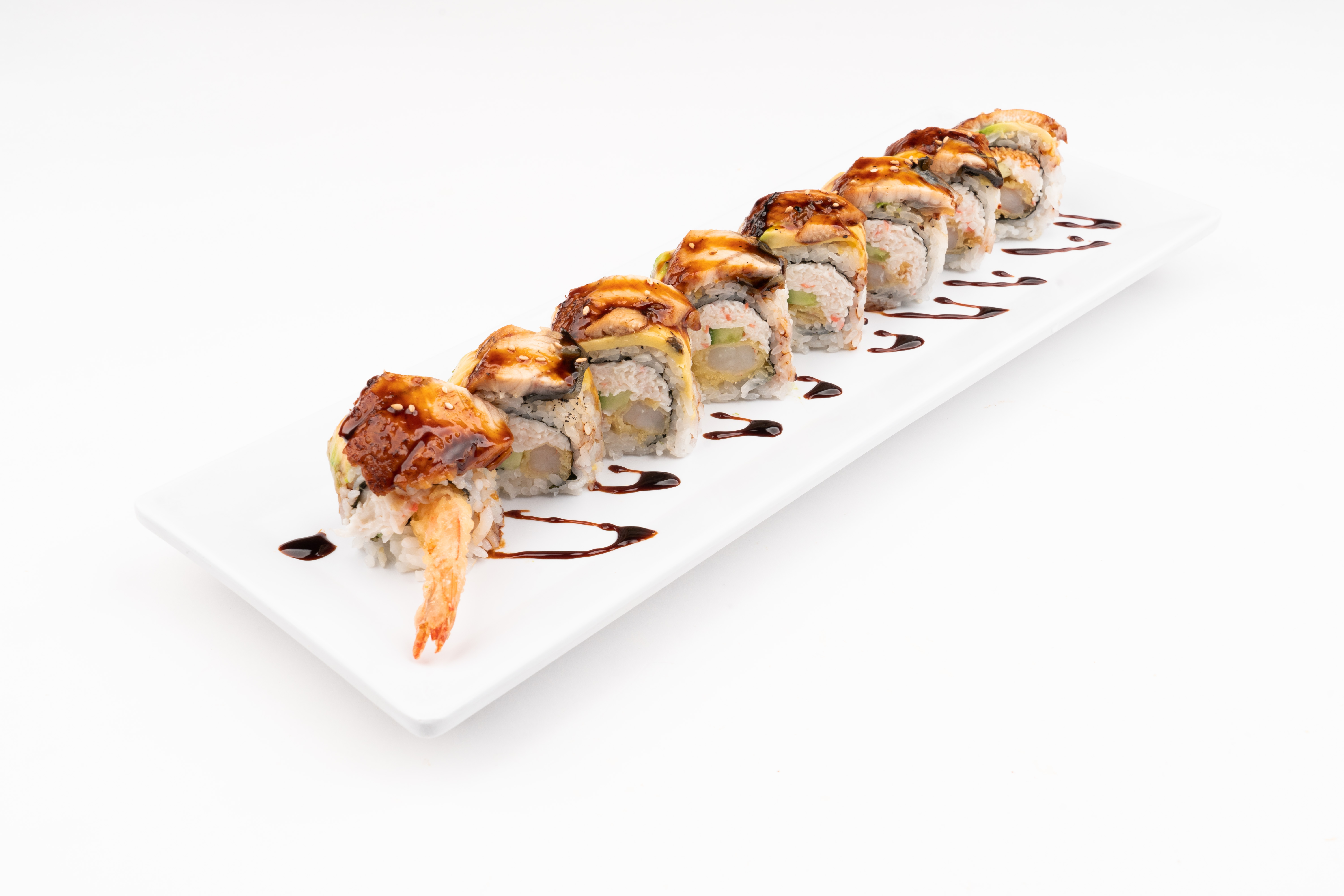 Order Dragon Roll food online from Kaiba Japanese Restaurant store, Anaheim on bringmethat.com
