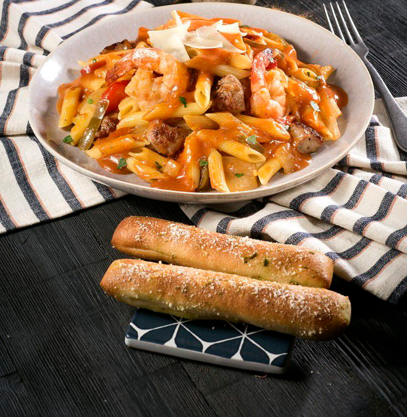 Order New Orleans Shrimp and Sausage food online from Pats Select Pizza Grill store, Warrington on bringmethat.com