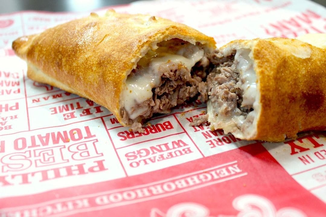 Order Brotherly Love City Cheese Steak Stromboli - Personal food online from Aldo & Manny Pizza & Pasta Ii store, Ridley Park on bringmethat.com