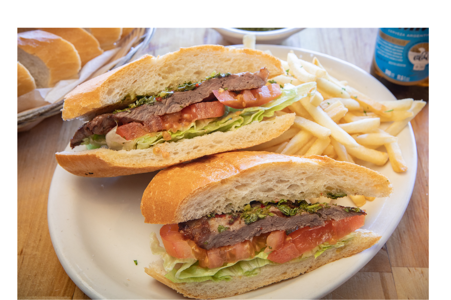 Order Lomito Sandwich food online from Lala's grill store, Los Angeles on bringmethat.com