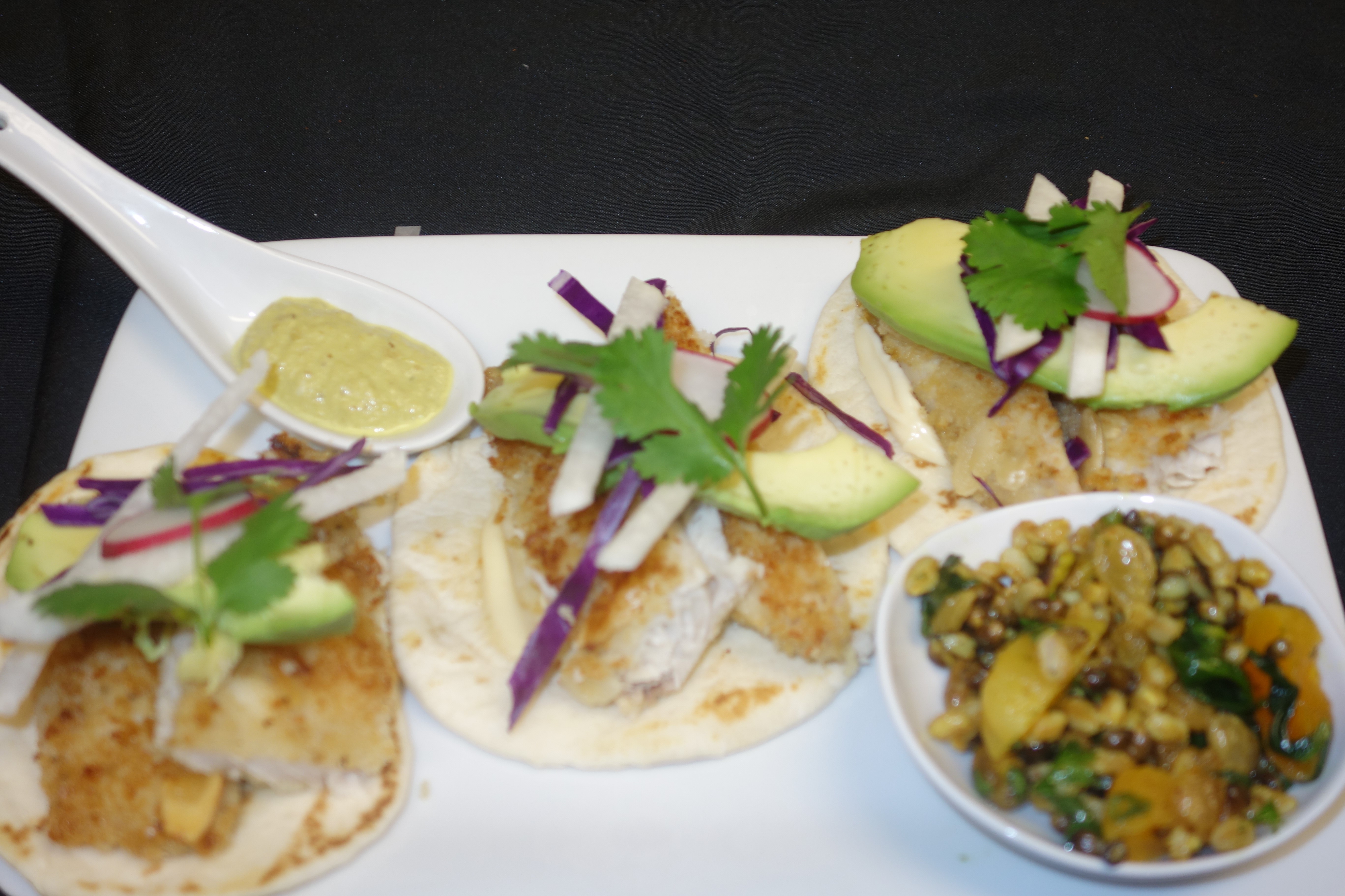 Order 6. Tilapia Taco food online from Cesar Tacos store, Lancaster on bringmethat.com