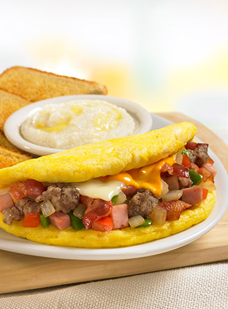 Order Meatlover's Omelette food online from Neal Coffee Shop store, San Mateo on bringmethat.com