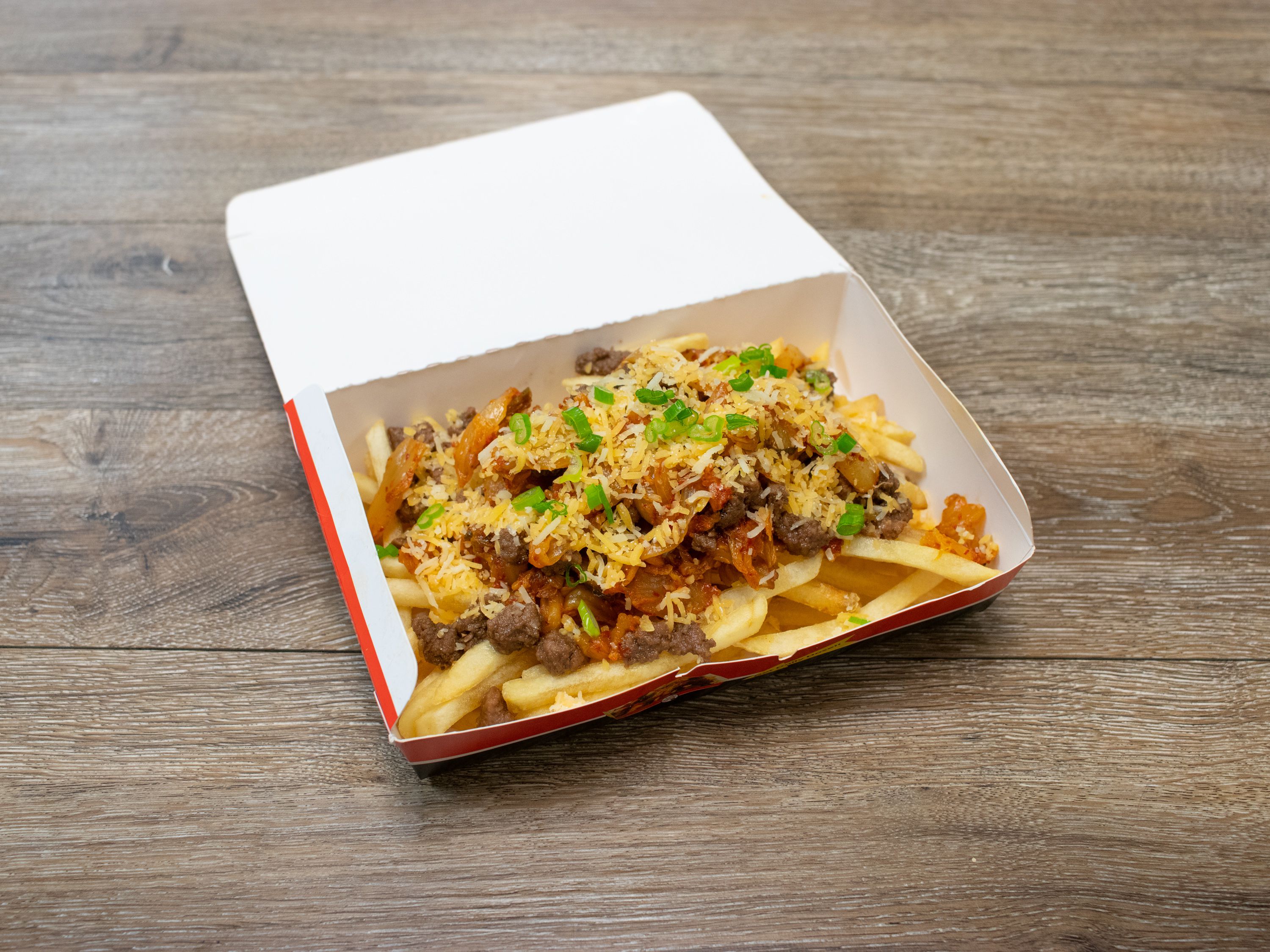 Order Kimchi Fries food online from Lazy Mama Asian Kitchen store, Houston on bringmethat.com