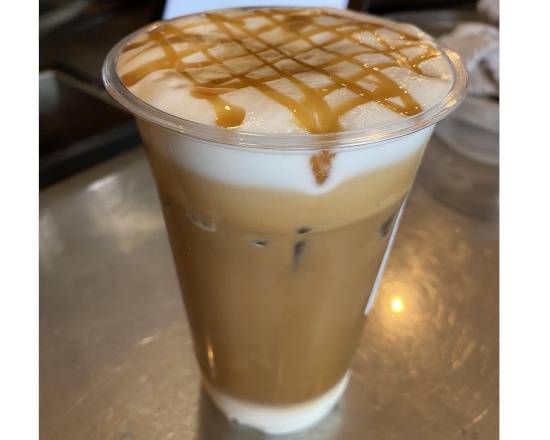 Order Iced Caramel Macchiato food online from Pine Scone Cafe store, Southern Pines on bringmethat.com