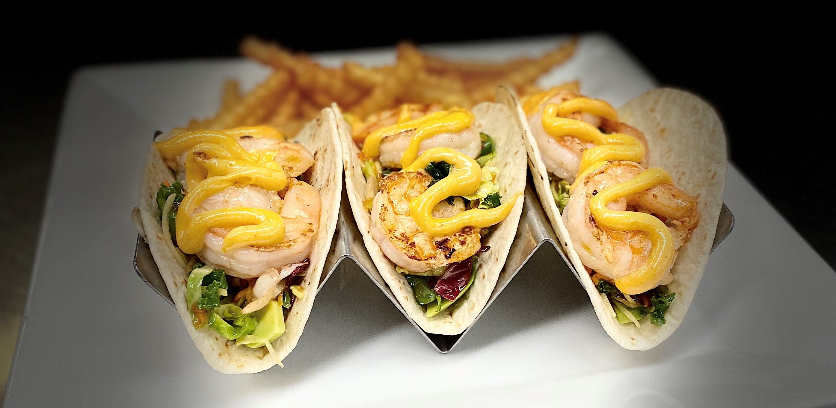 Order Shrimp Tacos food online from Verde Lounge store, Sioux Falls on bringmethat.com