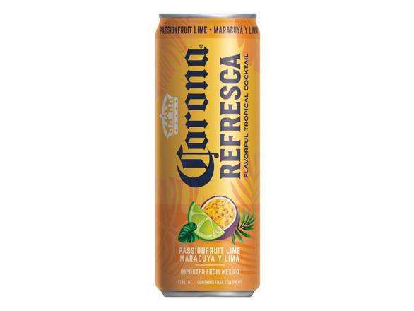 Order Corona Refresca Passionfruit Lime Spiked Tropical Cocktail - 6x 12oz Cans food online from Dallas Fine Wine & Spirits Shoppe store, Dallas on bringmethat.com