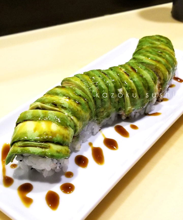 Order Caterpillar Roll food online from Kazoku Sushi store, Troy on bringmethat.com