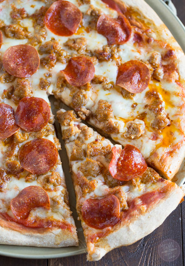 Order Sausage and Pepperoni Pan Pizza food online from Pizza206 store, Tabernacle on bringmethat.com