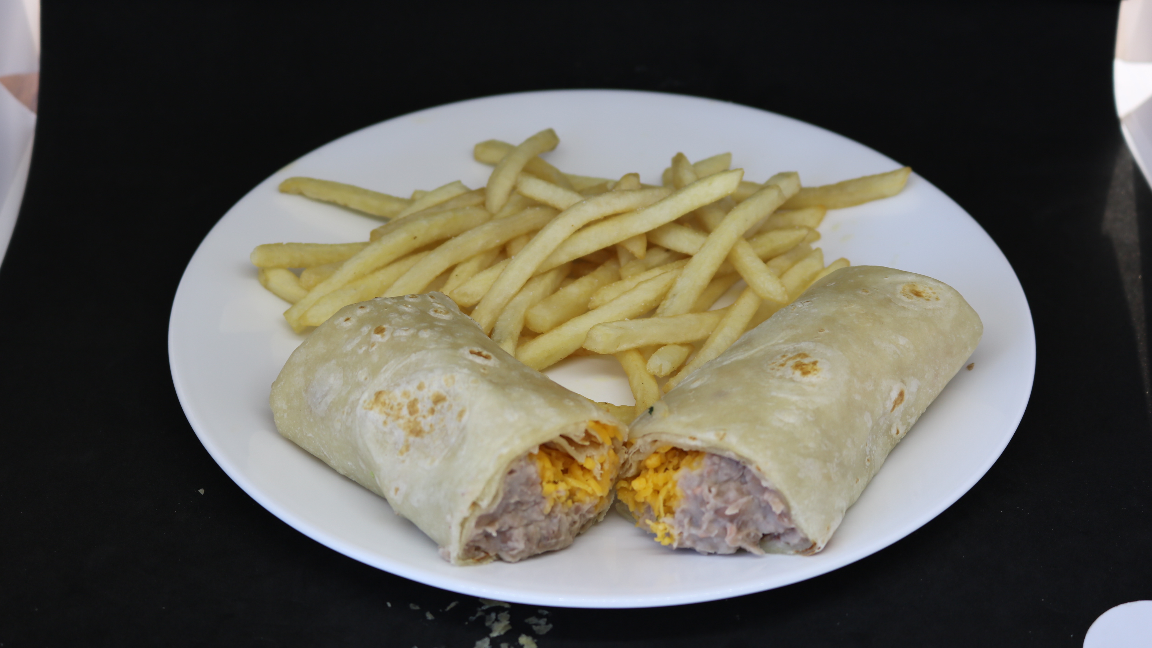 Order Kids' Bean and Cheese Burrito food online from Albertaco's Mexican Food Inc store, Cypress on bringmethat.com