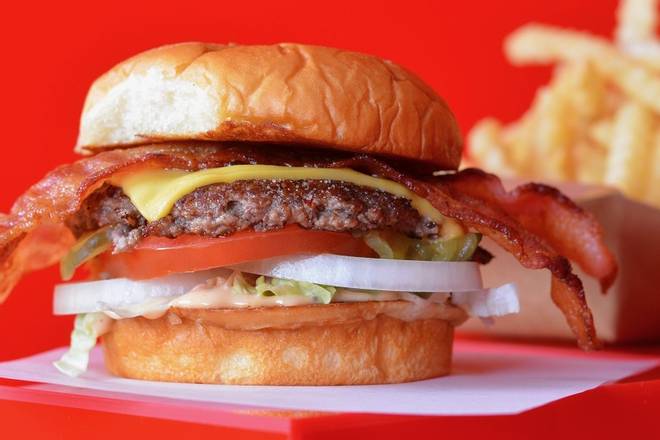 Order Super Smash Bacon Cheeseburger Combo food online from Super Smash Burgers store, Beech Grove on bringmethat.com