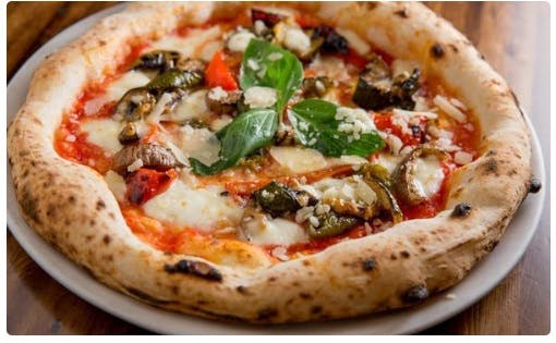 Order Vegetable Pizza - Personal 12'' (6 Slices) food online from Dellarocco's of Brooklyn store, Brooklyn Heights on bringmethat.com
