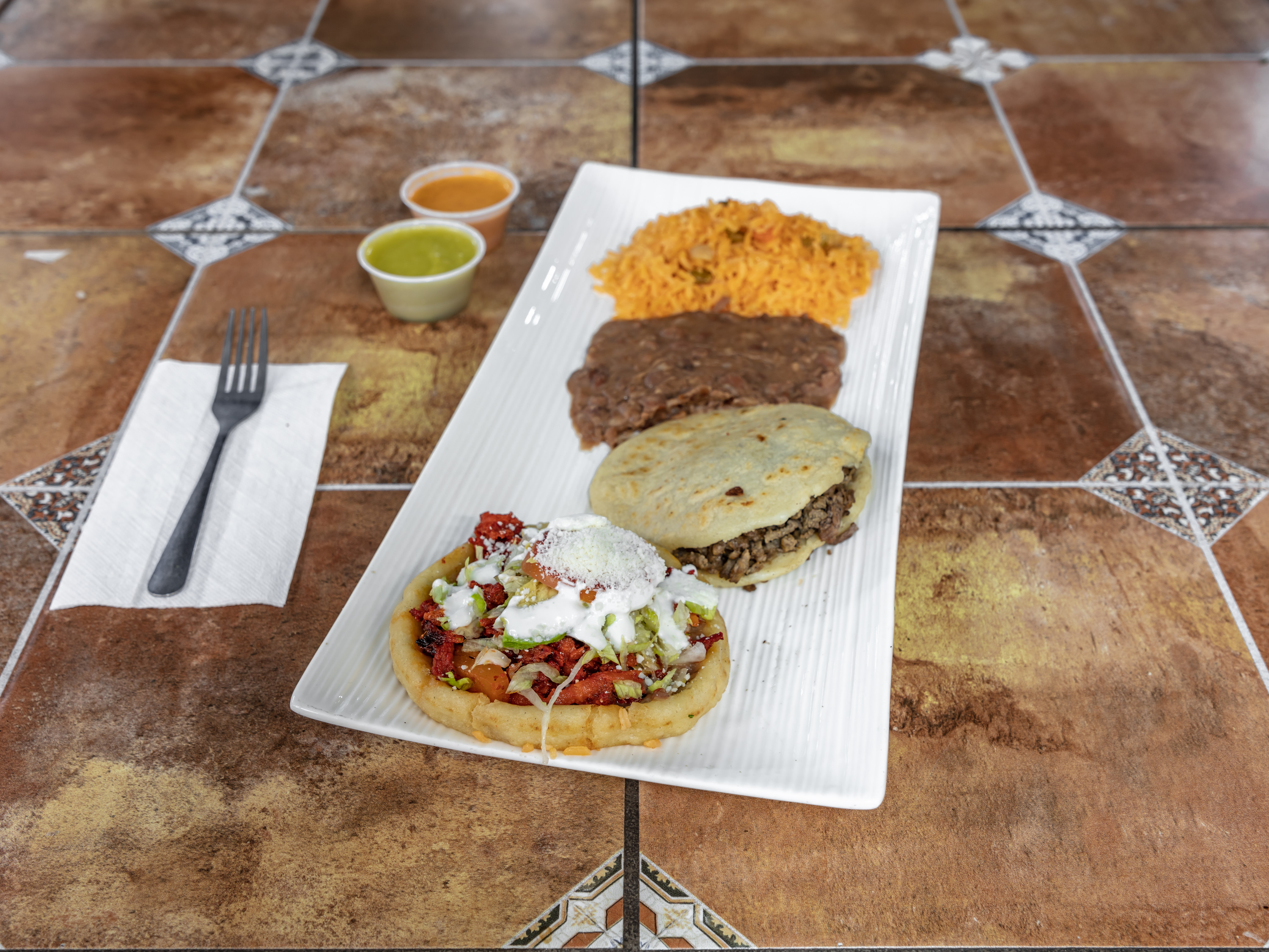 Order Gordita & Sope Plate food online from Tito Meat Market & Taqueria store, Balch Springs on bringmethat.com