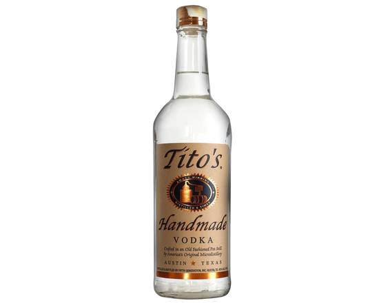 Order Tito's, 750mL vodka (40.0% ABV) food online from Audet's Wine & Spirits, store, Lynn on bringmethat.com