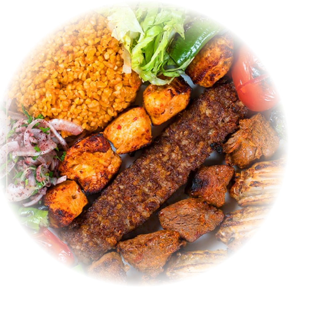 Order Sultan kebab plate food online from Sofra Kebab House store, Plano on bringmethat.com