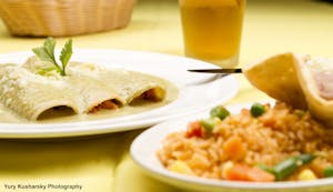 Order Enchiladas Suizas food online from Azul Tequila Taqueria & Cantina Lounge store, Peachtree City on bringmethat.com