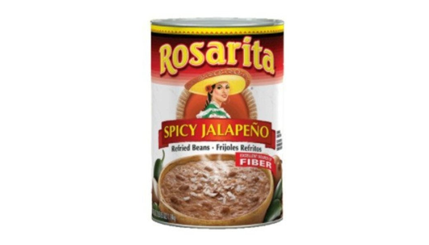 Order Rosarita's Spicy Jalapeno Refried Beans 16oz Can food online from Robert Market store, Los Angeles on bringmethat.com