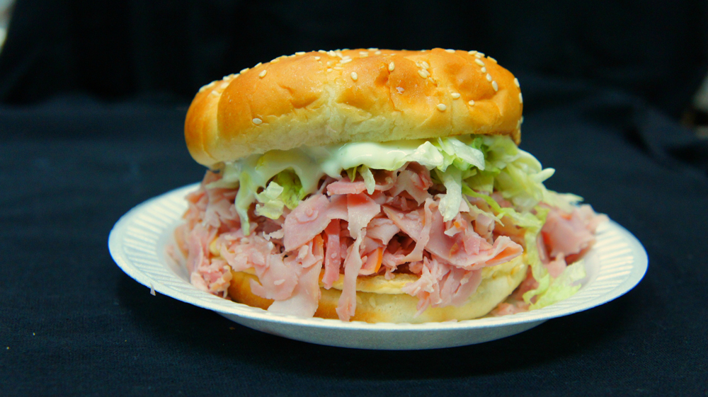 Order Cam’s Original Sugar-Flaked Ham Sandwich food online from Cam Ham store, Huntington on bringmethat.com