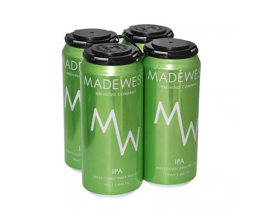 Order MadeWest Brewing Company IPA 6.9% 4pk 16oz cans food online from Pit Stop Liquor Mart store, El Monte on bringmethat.com