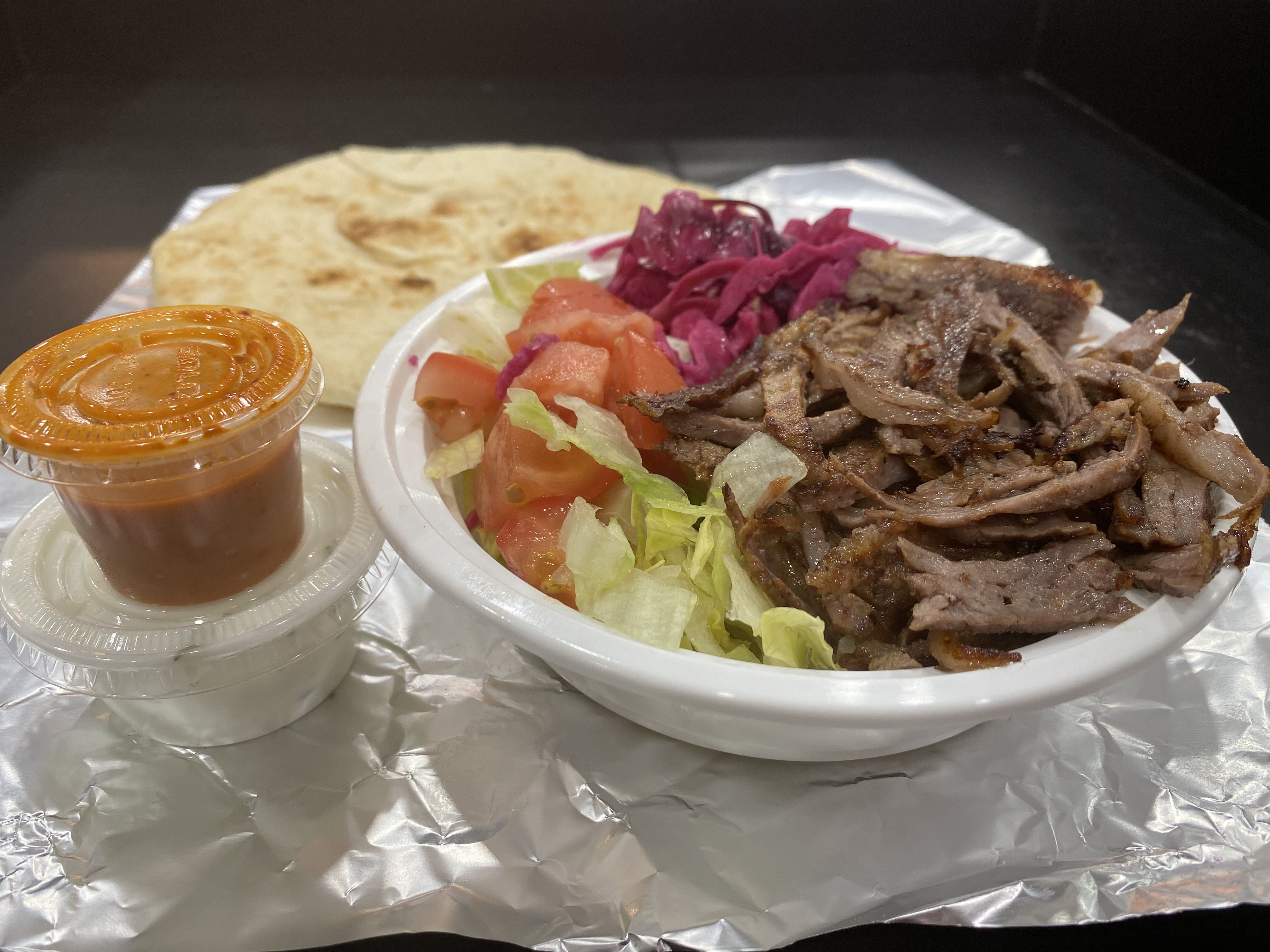 Order SPECIAL LAMB GYRO SMALL PLATE !!!!!!!!! food online from Soup & Gyro store, New York on bringmethat.com