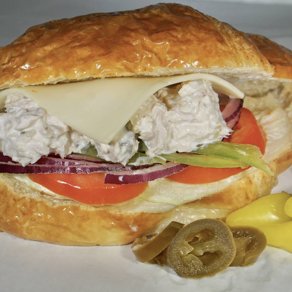 Order 9. Tuna Croissant food online from Glady Donuts store, Bellflower on bringmethat.com