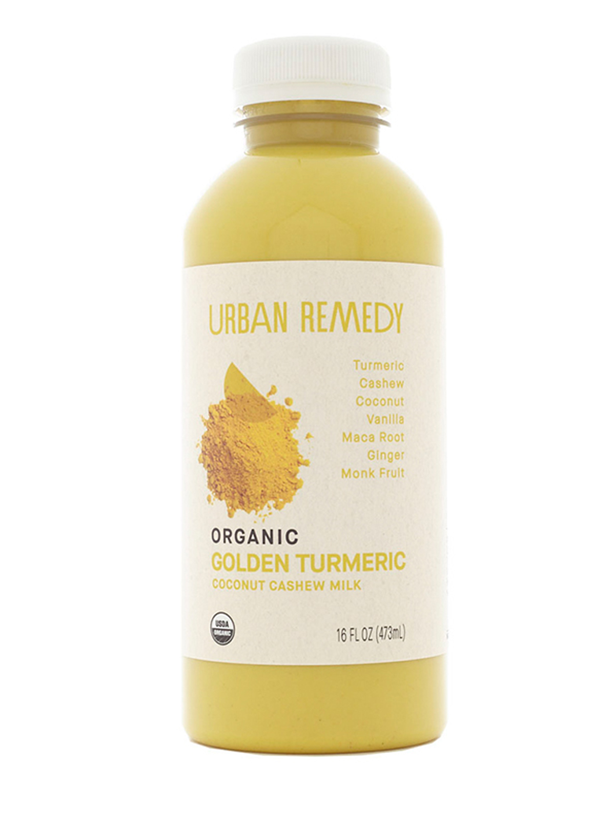Order Golden Turmeric Nut Milk 16 oz food online from Urban Remedy store, sf on bringmethat.com