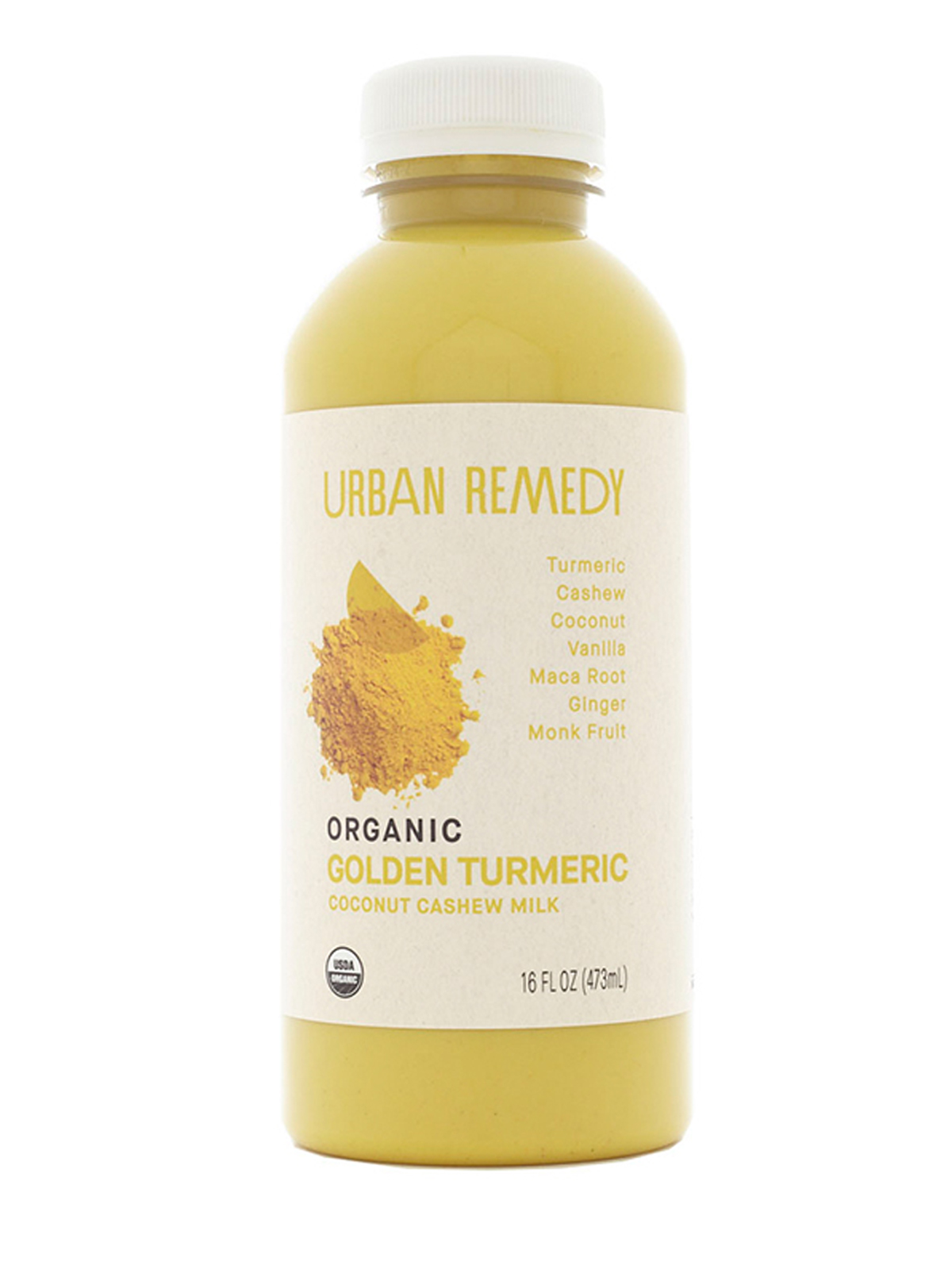 Order Golden Turmeric Nut Milk 16 oz food online from Urban Remedy store, Los Gatos on bringmethat.com