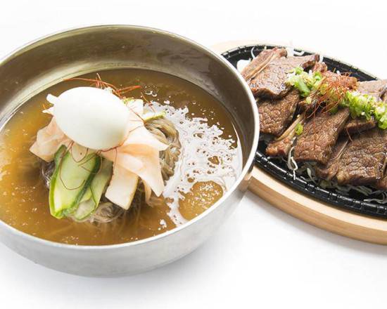 Order Short Rib and Cold Noodle Combo food online from Ssam Korean Bbq store, Los Angeles on bringmethat.com