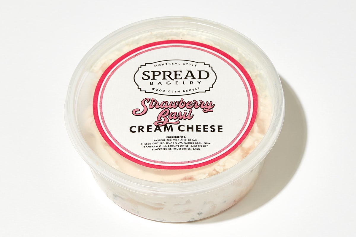 Order Package Strawberry Basil Cream Cheese food online from Spread Bagelry store, Philadelphia on bringmethat.com