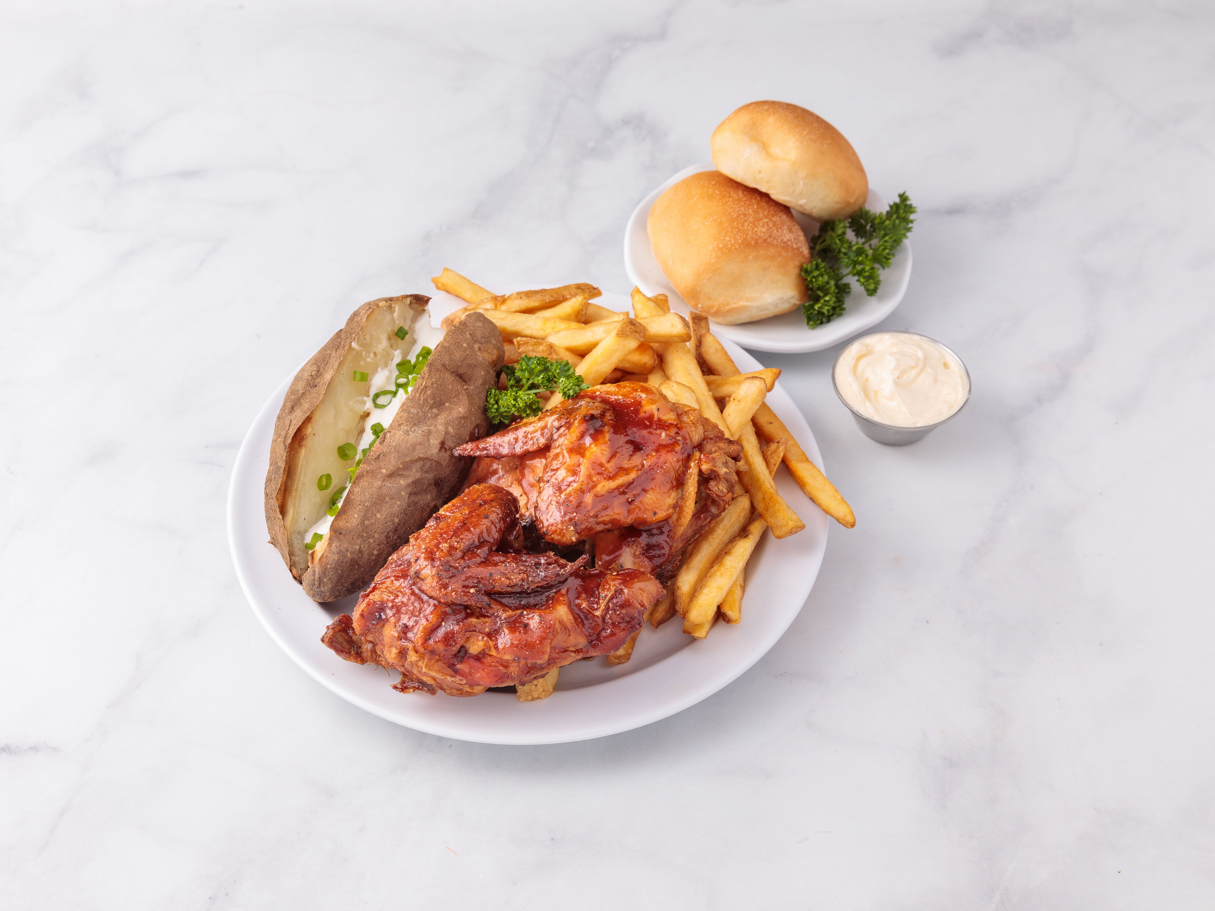 Order 1/2 BBQ Chicken food online from Original Roadhouse Grill store, Bakersfield on bringmethat.com