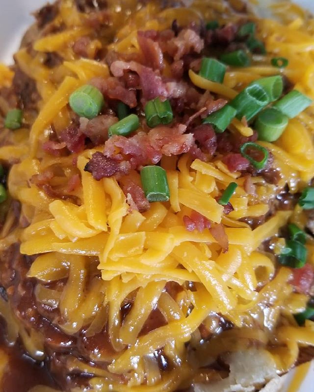 Order Ham Deluxe Baked Potato food online from Blakes BBQ & Burgers Blake store, Houston on bringmethat.com