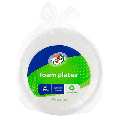 Order 7-Select Foam Plates 25ct food online from 7-Eleven store, Cleveland on bringmethat.com