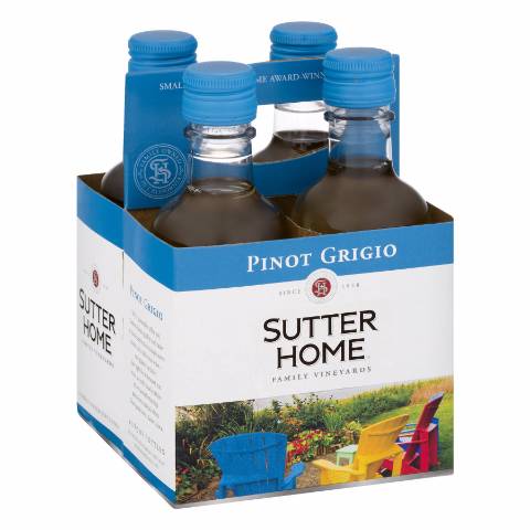 Order Sutter Home Pinot Grigio 4 pack 187mL food online from 7-Eleven store, Elgin on bringmethat.com