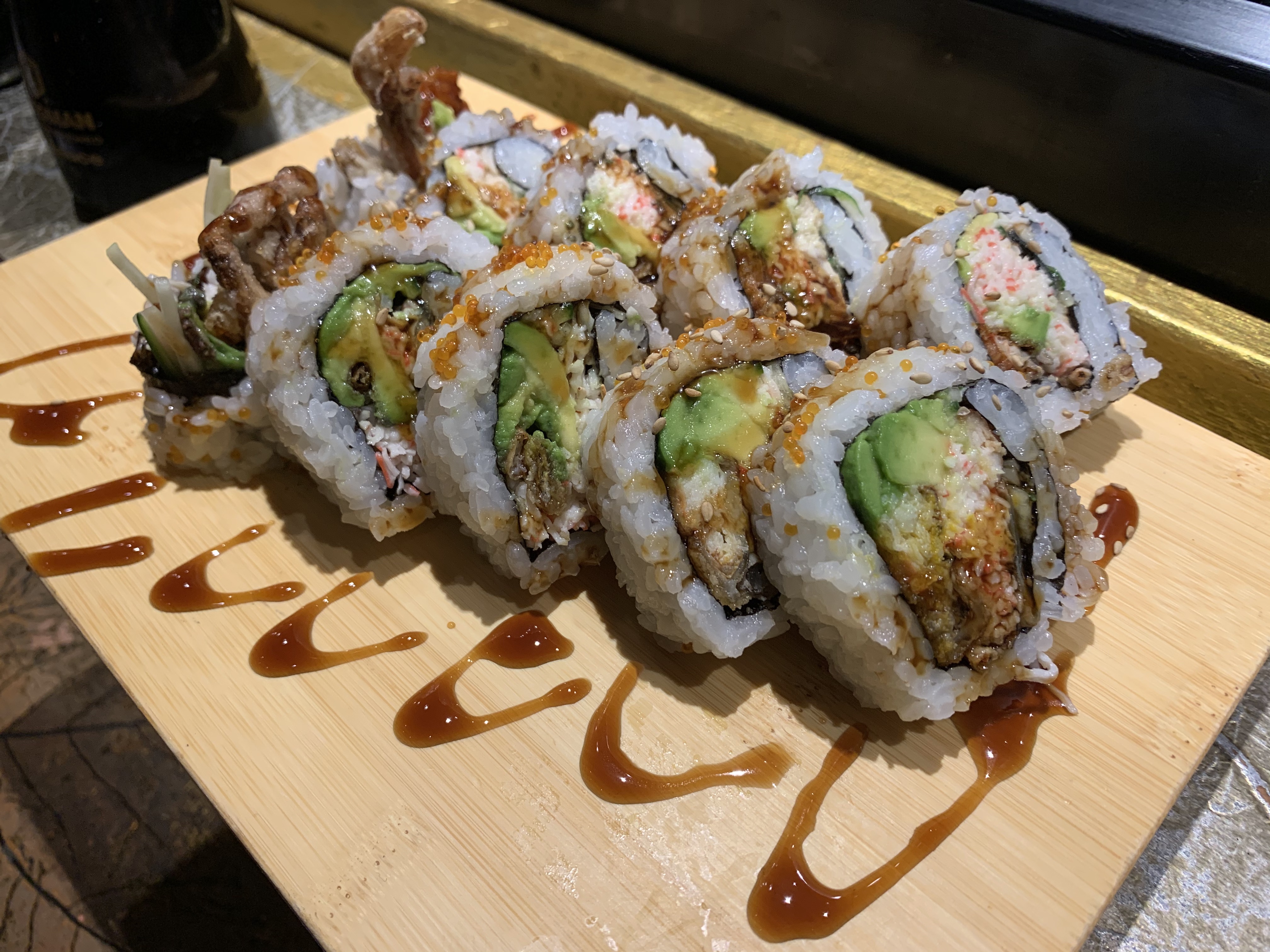 Order Splash Brothers Roll (1 Soft Shell Crab) food online from Blue Fin Sushi store, San Francisco on bringmethat.com