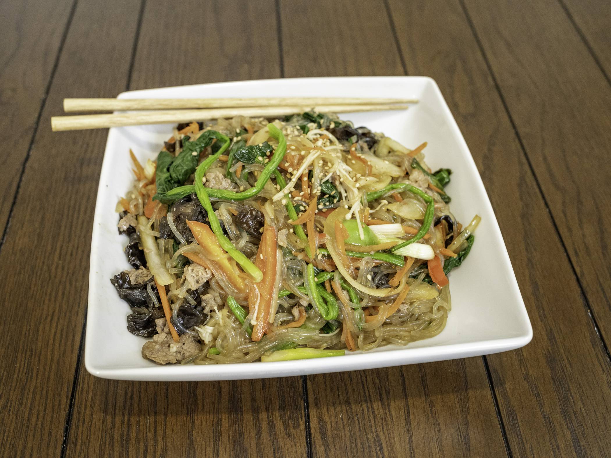 Order 4. 잡채 Japchae food online from Woori Korean Restaurant store, Brooklyn on bringmethat.com
