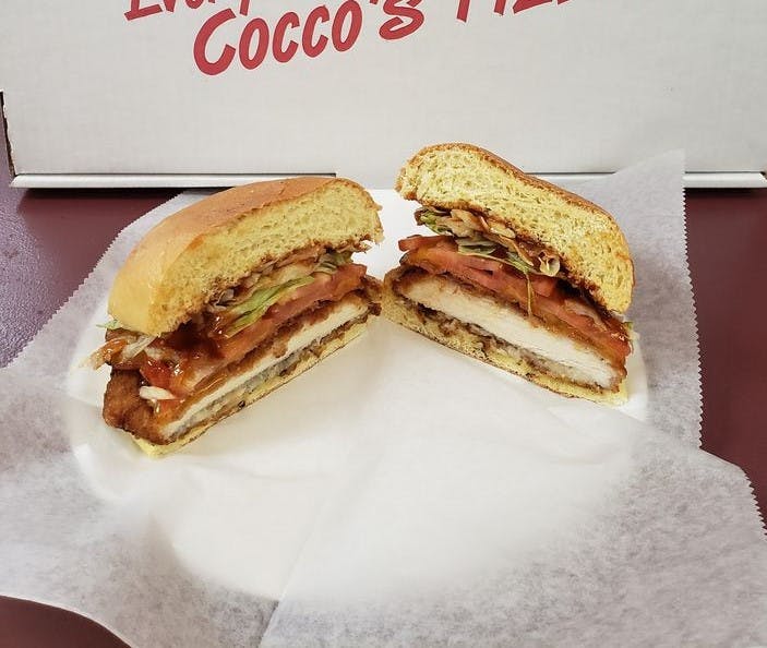 Order Bacon Chipotle Sandwich - Sandwich food online from Coccos Pizza store, Springfield on bringmethat.com