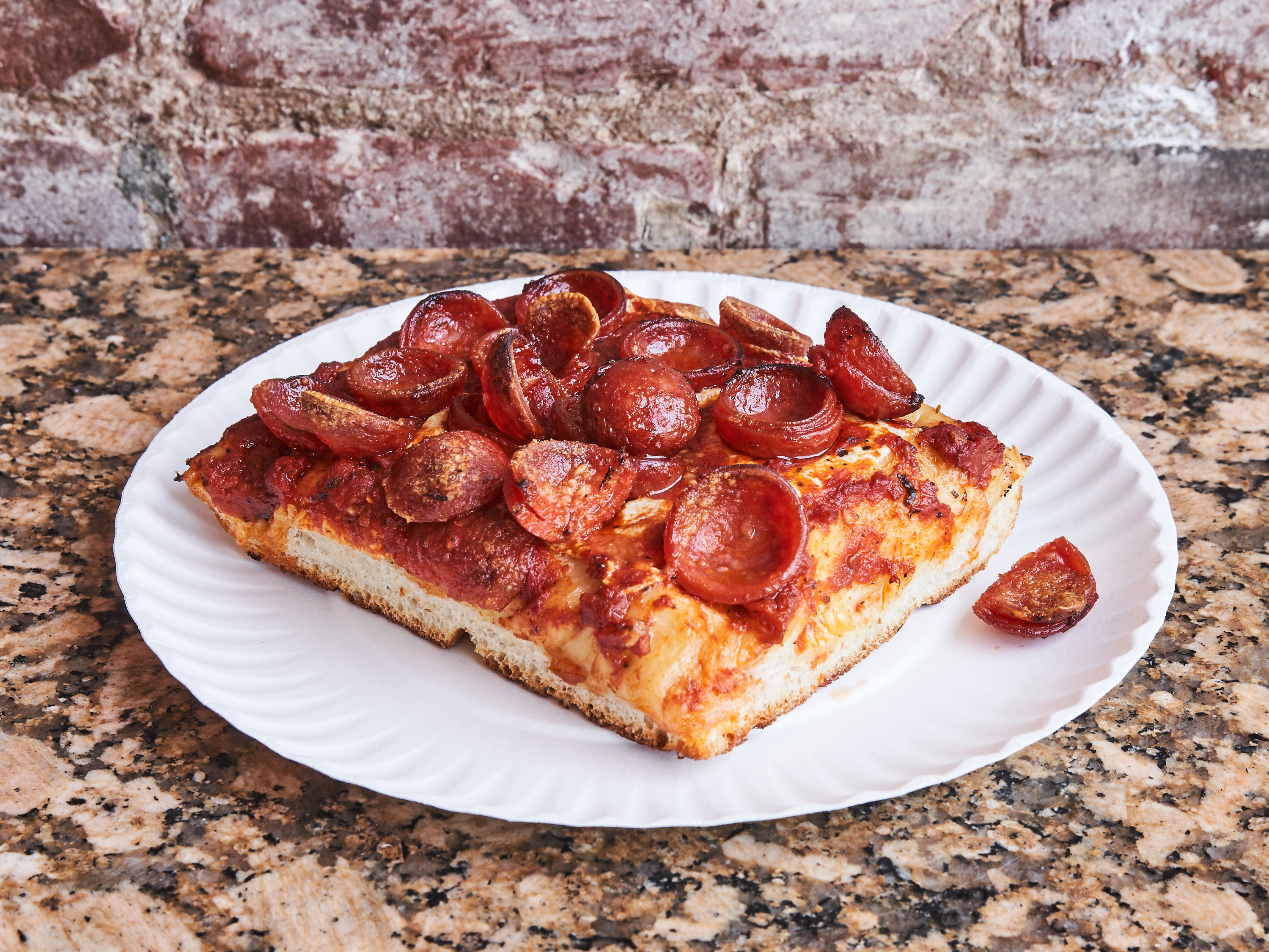 Order Pepperoni Square Pizza food online from Village Square Pizza store, New York on bringmethat.com