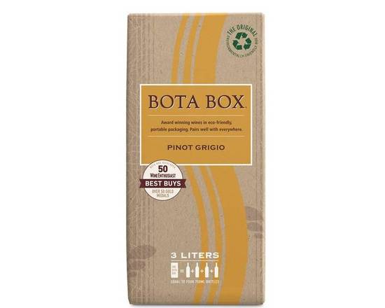 Order Bota box pinot grigio 3L wine ( 12% abv) food online from Ogden Wine & Spirit store, Naperville on bringmethat.com